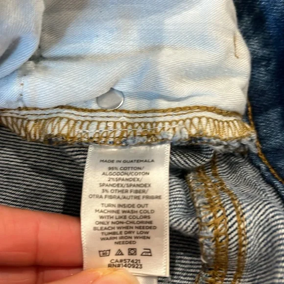 Loft Curvy High Waist Jeans Skinny frayed ankle - Picture 6 of 6